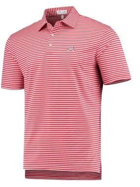 Peter Millar Atlanta Braves Mills Stripe Polo - Red Men’s Size L